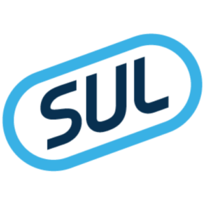 SUL logo. Linkki Suomen Urheiluliiton kotisivuille.